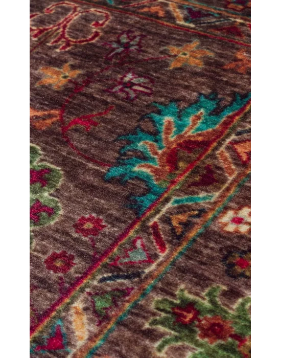 Antique ATK 10 Dark Multy Yıkanabilir Modern Ve Etnik Desenli Kaymaz Tabanlı Makine Halısı