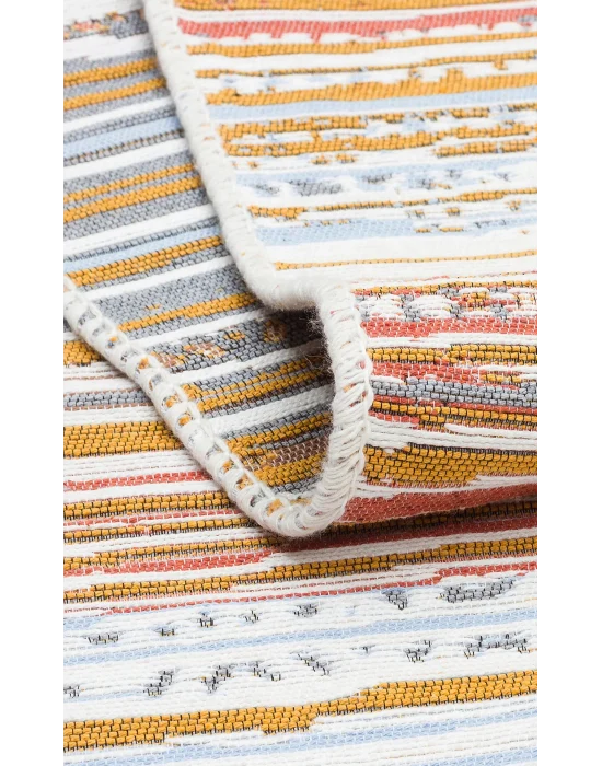 Arya Ar 35 Multy %100 Geri Dönüşümlü Pamuktan Çift Taraflı Yıkanabilir Modern Dekoratif Kilim