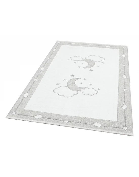 NOA BABY HALI 0001 Yıkanabilir Çift Taraflı Yumuşak Dokulu İnce Çocuk-Bebek Odası Halısı