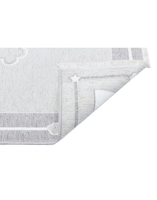 NOA BABY HALI 0001 Yıkanabilir Çift Taraflı Yumuşak Dokulu İnce Çocuk-Bebek Odası Halısı