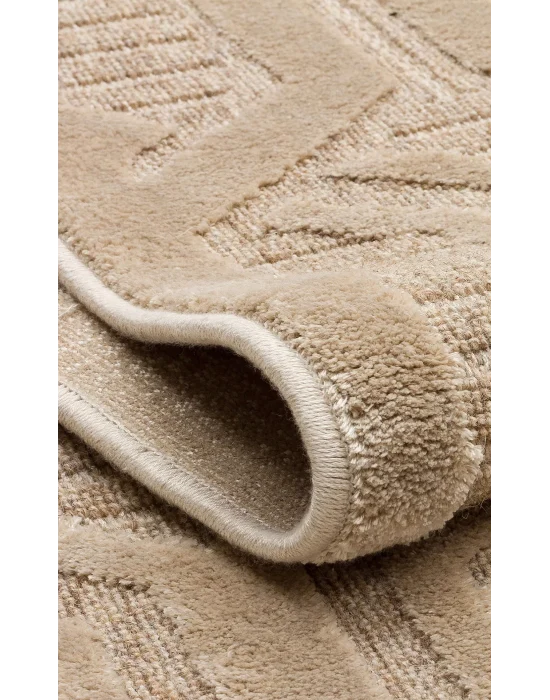 ZENITH HALI 0251 Yüksek Alçak Dokulu Naturel Yün ve Viskon Modern Dokuma Halı