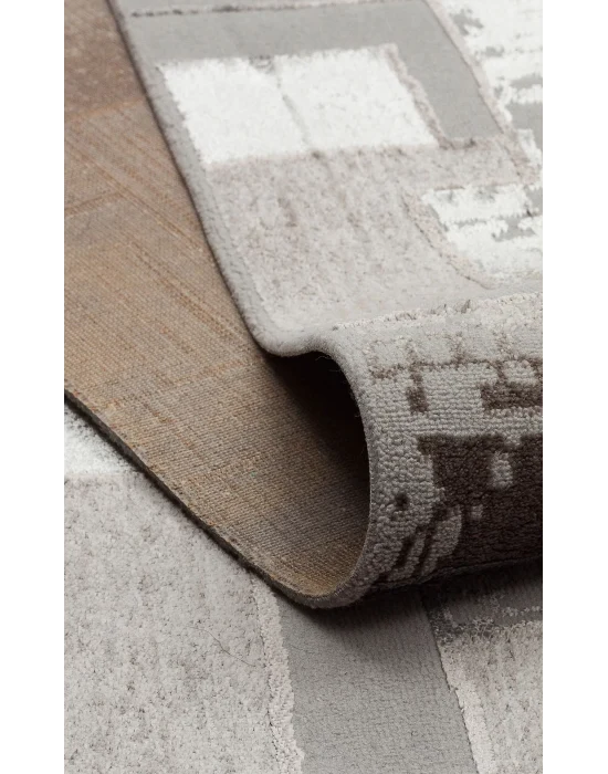 TORINO HALI 0066 Sık Dokuma Dökümlü Yere Oturan Hav Toz Vermez Yıkanabilir Kaymaz Tabanlı Modern Halı