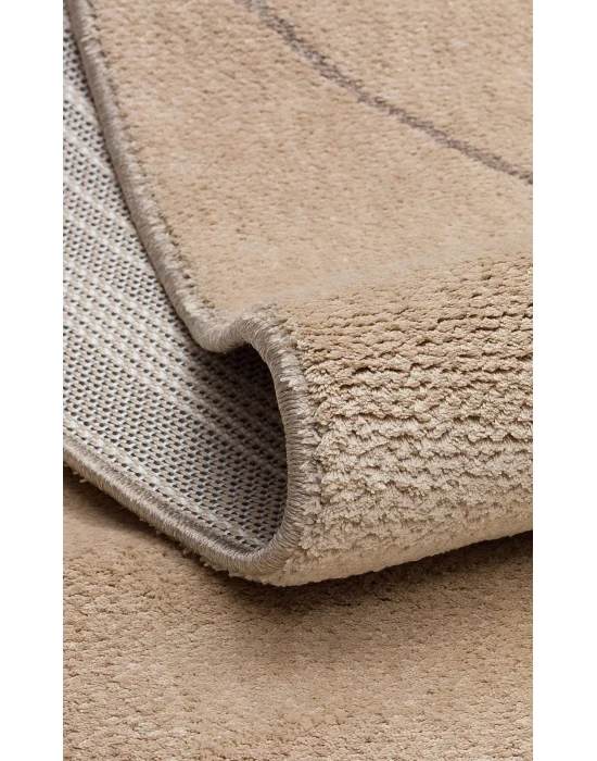 Urban 02 Beige Etnik Desenlere Sahip Hav Toz Vermez Yumuşak Dokulu Modern Halı