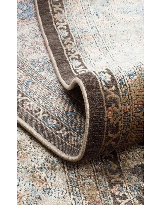 LAHOR HALI 0014 Özel Boyama İşlemi İle Üretilen Yüksek Alçak Dokuya Sahip Zengin Renkli Şık Salon Halısı