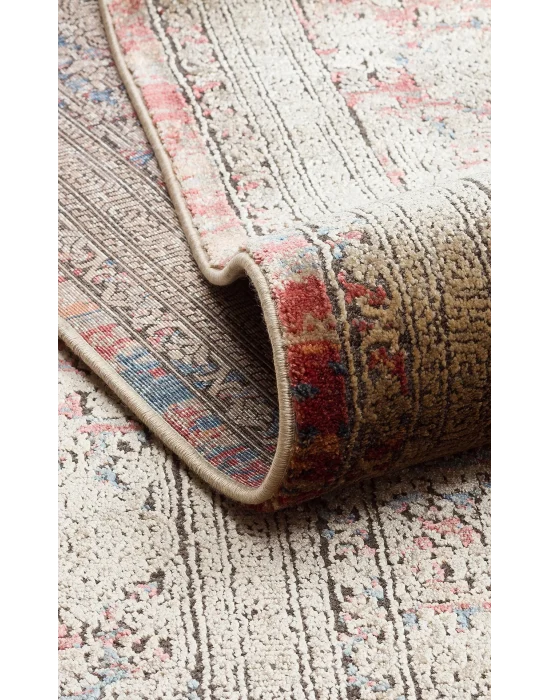 LAHOR HALI 0028 Özel Boyama İşlemi İle Üretilen Yüksek Alçak Dokuya Sahip Zengin Renkli Şık Salon Halısı