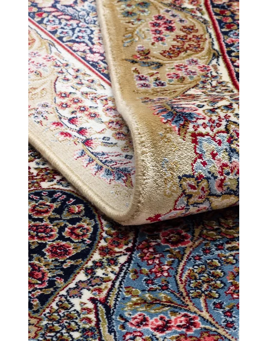 Isfahan 02 Cream  Klasik Desenli Yüksek Kalite Sık Dokuma Makine Halısı