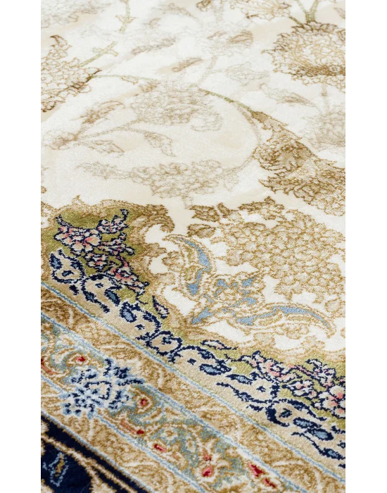 Isfahan 04 Cream Klasik Desenli Yüksek Kalite Sık Dokuma Makine Halısı