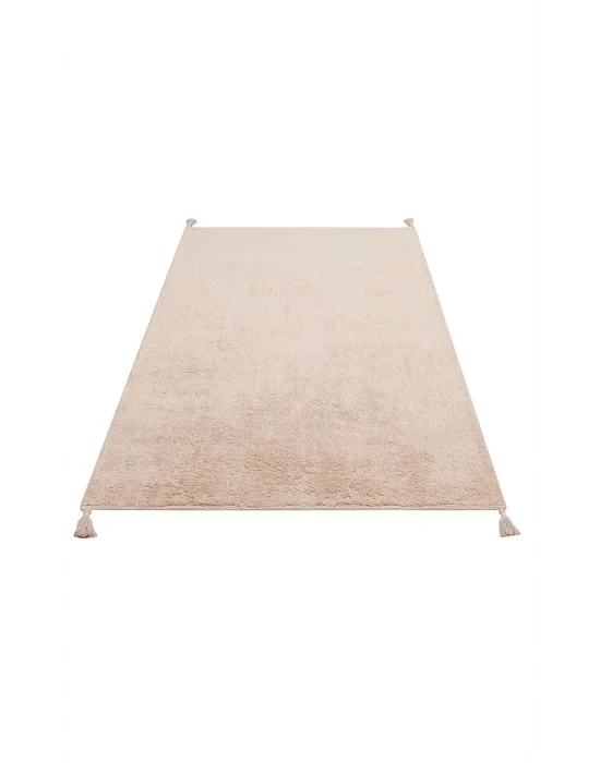 COTTON BOON HALI 0005 Yıkanabilir Kaymaz Tabanlı Naturel Pamuk Bebek Halısı