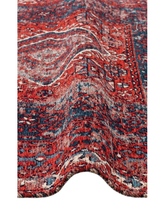 Anadolu 02 Multy Antik Desenli Yıkanabilir Kaymaz Tabanlı Etnik Kilim