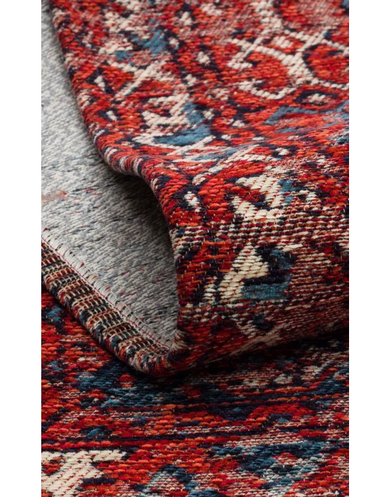 Anadolu 02 Multy Antik Desenli Yıkanabilir Kaymaz Tabanlı Etnik Kilim
