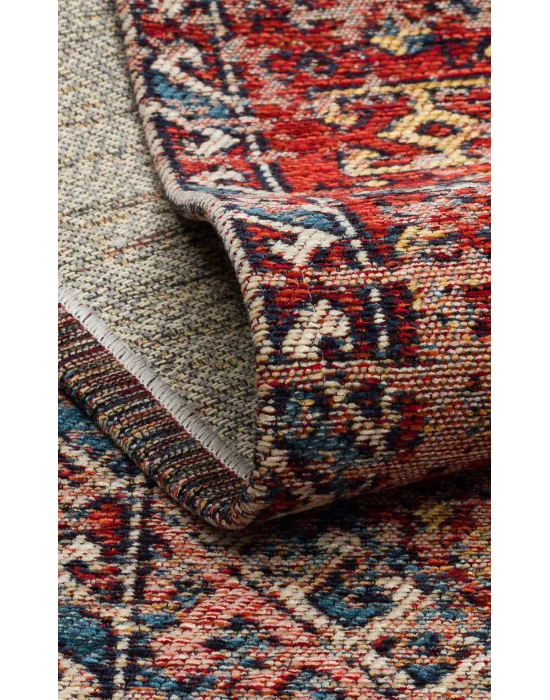 Anadolu 03 Multy Antik Desenli Yıkanabilir Kaymaz Tabanlı Etnik Kilim