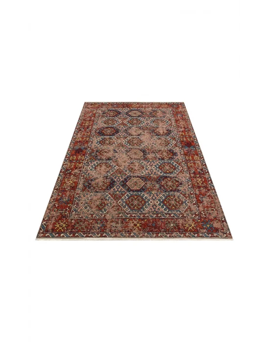 Anadolu 03 Multy Antik Desenli Yıkanabilir Kaymaz Tabanlı Etnik Kilim