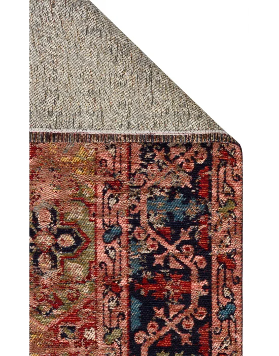Anadolu 01 Multy Antik Desenli Yıkanabilir Kaymaz Tabanlı Etnik Kilim