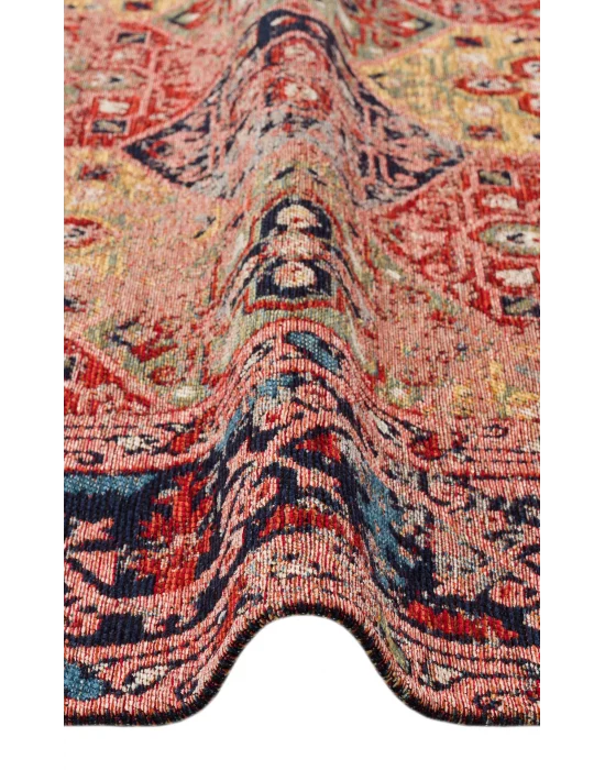 Anadolu 01 Multy Antik Desenli Yıkanabilir Kaymaz Tabanlı Etnik Kilim