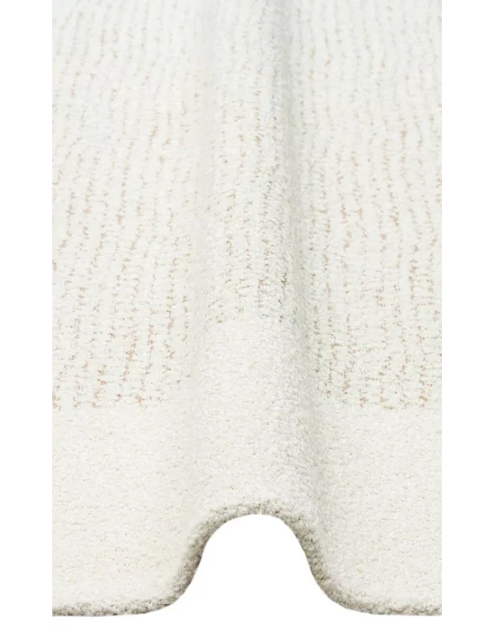 Nevada NVD 01 Cream Moroccon Tuşeli Hav Toz Vermez Kaymaz Tabanlı İnce Dokuma Modern Halı