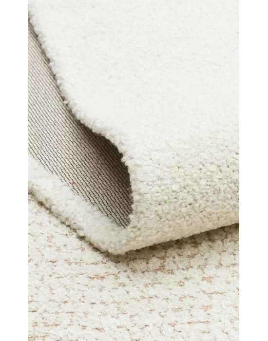 Nevada NVD 01 Cream Moroccon Tuşeli Hav Toz Vermez Kaymaz Tabanlı İnce Dokuma Modern Halı