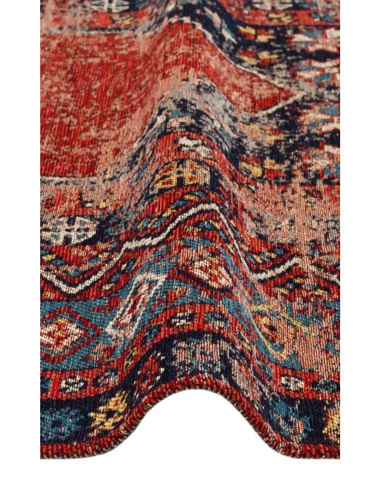 Anadolu 04 Multy Antik Desenli Yıkanabilir Kaymaz Tabanlı Etnik Kilim