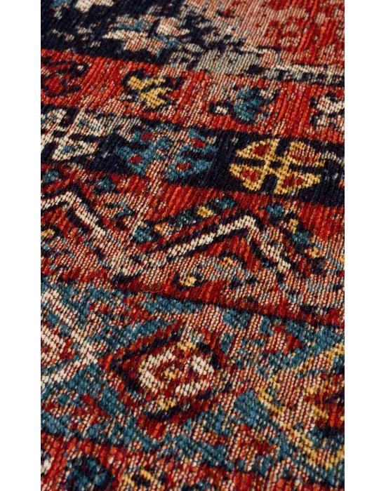 Anadolu 04 Multy Antik Desenli Yıkanabilir Kaymaz Tabanlı Etnik Kilim