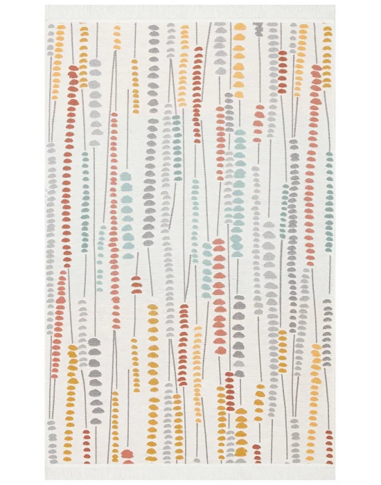Arya Ar 34 Multy %100 Geri Dönüşümlü Pamuktan Çift Taraflı Yıkanabilir Modern Dekoratif Kilim