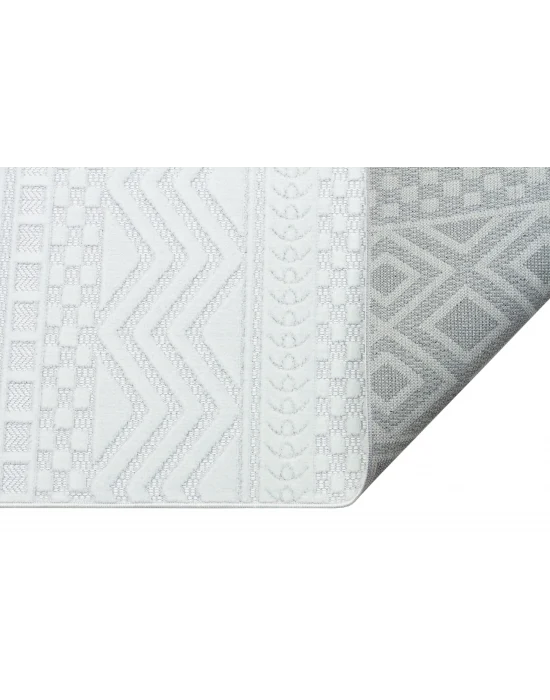 Fors 601 Beyaz Makinede Yıkanabilen Kaymaz Tabanlı İnce Makine Halısı