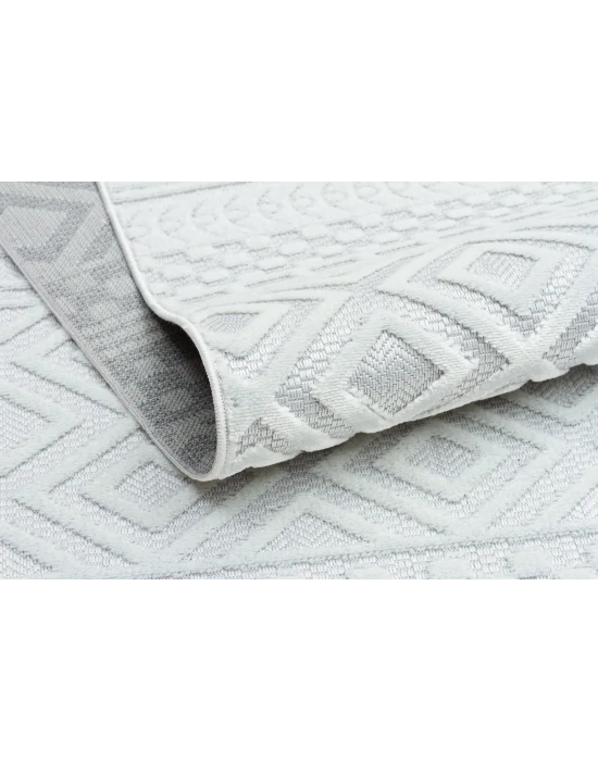 Fors 601 Beyaz Makinede Yıkanabilen Kaymaz Tabanlı İnce Makine Halısı