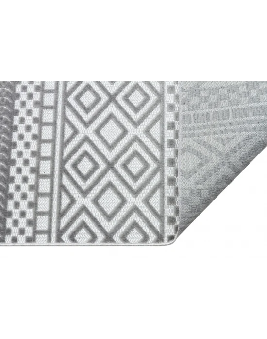 Fors 602 Gri Makinede Yıkanabilen Kaymaz Tabanlı İnce Makine Halısı