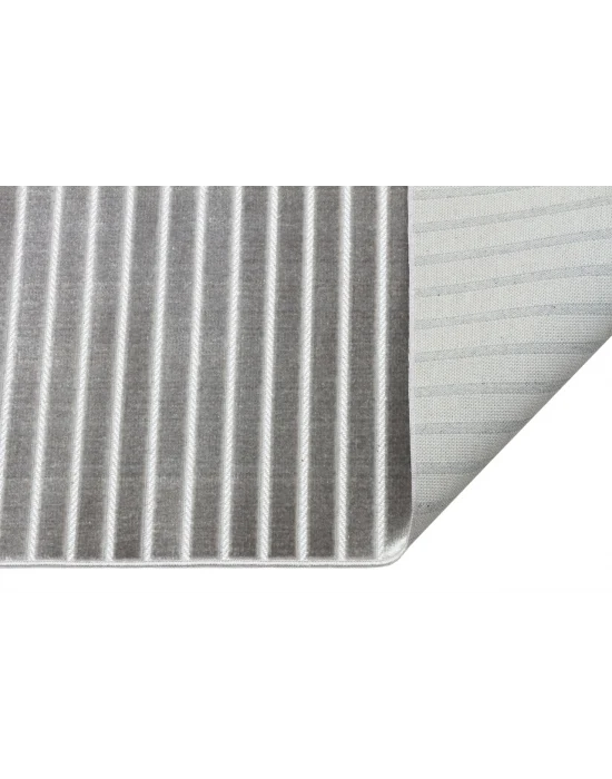 Fors 608 Antrasit Makinede Yıkanabilen Kaymaz Tabanlı İnce Makine Halısı