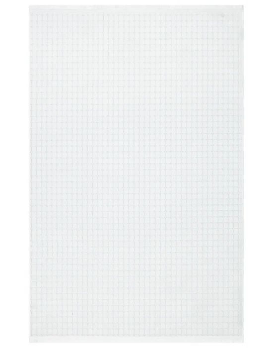 Fors 605 Beyaz Makinede Yıkanabilen Kaymaz Tabanlı İnce Makine Halısı