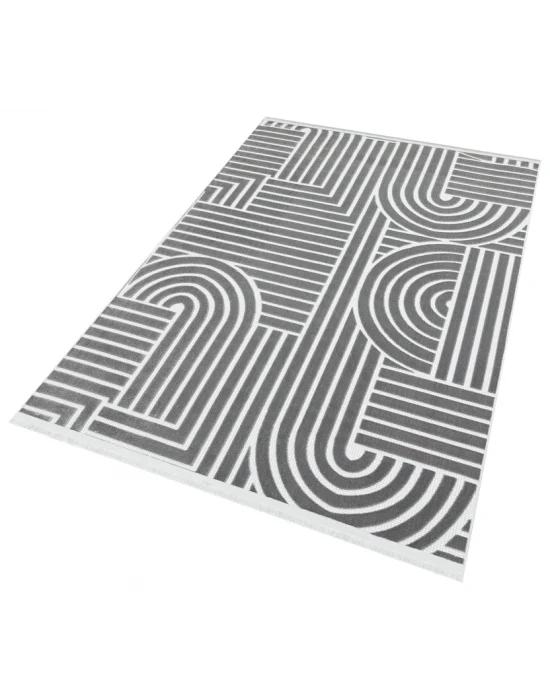 Fors 604 Antrasit Makinede Yıkanabilen Kaymaz Tabanlı İnce Makine Halısı