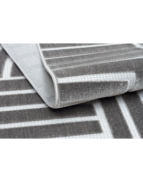 Fors 604 Antrasit Makinede Yıkanabilen Kaymaz Tabanlı İnce Makine Halısı