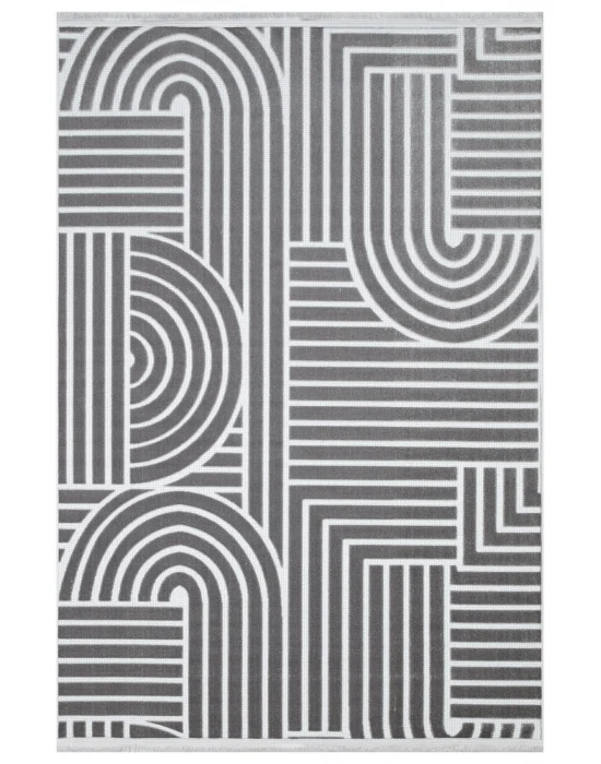 Fors 604 Antrasit Makinede Yıkanabilen Kaymaz Tabanlı İnce Makine Halısı