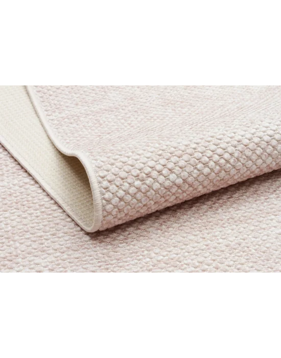 İnci 505 Bej Makinede Yıkanabilen Kaymaz Tabanlı İskandinav Desenli Makine Halısı