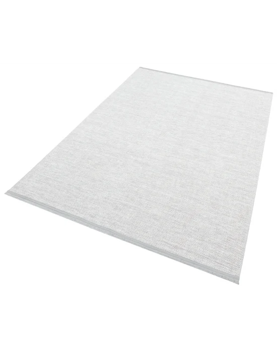 İnci 506 Gri Makinede Yıkanabilen Kaymaz Tabanlı İskandinav Desenli Makine Halısı