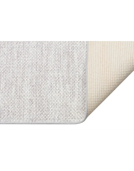 İnci 506 Gri Makinede Yıkanabilen Kaymaz Tabanlı İskandinav Desenli Makine Halısı