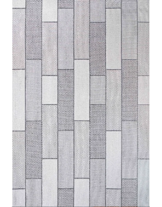 Loris L110 Gri Dekoratif Leke Tutmaz Yıkanailir Sisal Halı Kilim