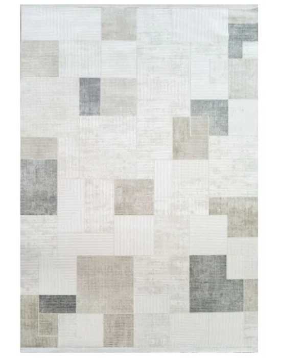 Plain 5097 Vizon Akrilik Hav Vermez Modern Desenli Makine Halısı