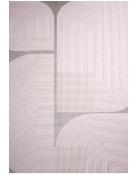 Plain 5335A Gri Akrilik Hav Vermez Modern Desenli Makine Halısı