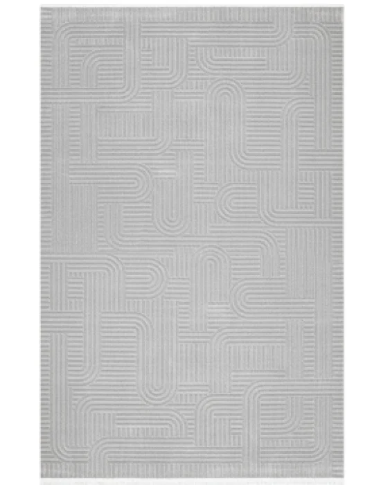 Plain 5336A Antrasit Akrilik Hav Vermez Modern Desenli Makine Halısı