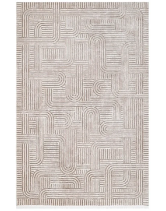 Plain 5336A Vizon Akrilik Hav Vermez Modern Desenli Makine Halısı