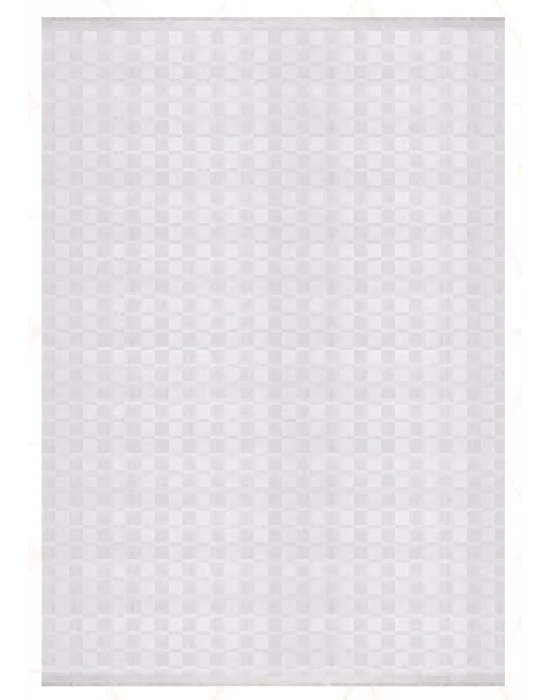 Sofia 05A Beyaz Yıkanabilir Dekoratif Makine Halısı