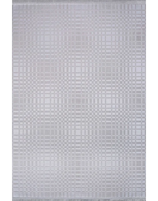 Sofia 02B Gri Yıkanabilir Dekoratif Makine Halısı