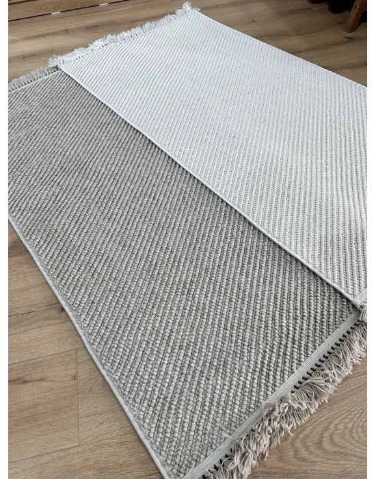 Melodi 31049A Bej Dekoratif Bukle İskandinav Desenli Makine Halısı
