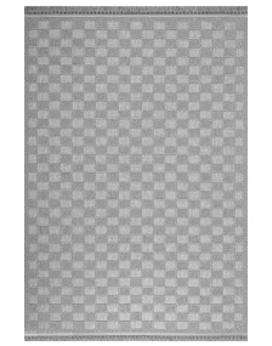 Melodi 35894A Gri Dekoratif Bukle İskandinav Desenli Makine Halısı