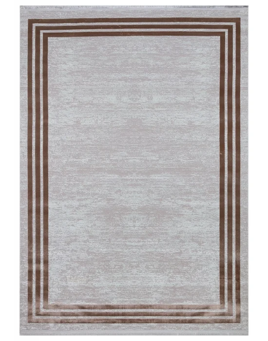 Allegro 2185 Vizon Dekoratif Modern Kaymaz Tabanlı Makine Halısı