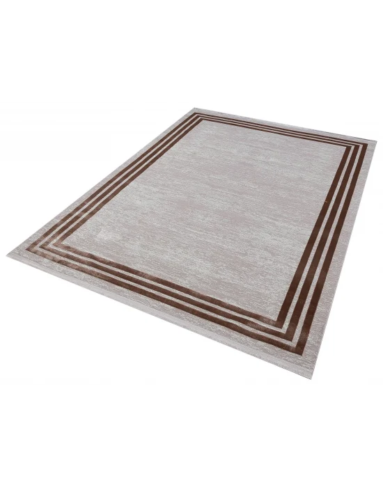 Allegro 2185 Vizon Dekoratif Modern Kaymaz Tabanlı Makine Halısı