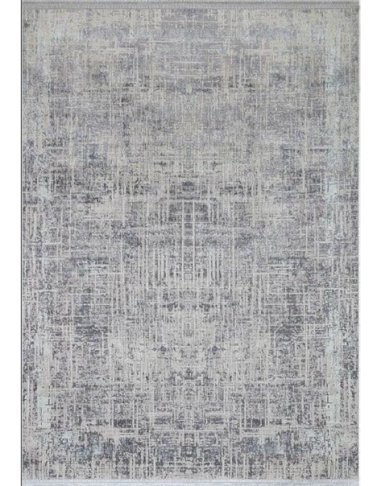 Allegro Soft 2986 Gri Dekoratif Modern Kaymaz Tabanlı Makine Halısı