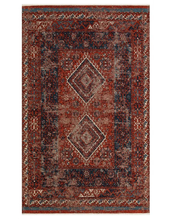 Anadolu 02 Multy Antik Desenli Yıkanabilir Kaymaz Tabanlı Etnik Kilim