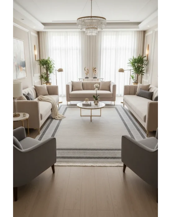 Arora 64879-095 Pamuk Tabanlı Akrilik Salon Halısı