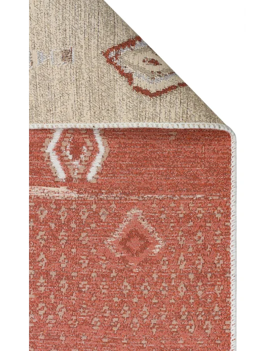 Arya Ar 37 Terra %100 Geri Dönüşümlü Pamuktan Çift Taraflı Yıkanabilir Modern Dekoratif Kilim
