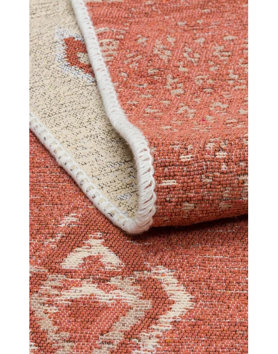 Arya Ar 37 Terra %100 Geri Dönüşümlü Pamuktan Çift Taraflı Yıkanabilir Modern Dekoratif Kilim